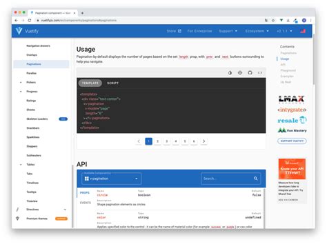 vuetify|vuetify pagination.